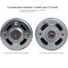 1pcs RS550 9/11/12/13/14 Teeth DC Motor 10.8V/12V/14.4V/16.8V/18V/21V/25V Screwdriver Drill Motor with High Tq Gear Box(21V_13TEETH) view 3