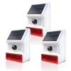 3 Pack Solar Sound and Light Alarm Motion Sensor 100dB Outdoor Security Siren with Flashing Light IP65 Waterproof Motion Activated Detector Alarm 3 Modes for Travel Yard Farm Home Barn Garden view 1