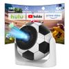 Mini Projector with WiFi & Bluetooth, 1080P 4K Support Smart Projector Portable 180 Rotatable Football Auto Keystone Voice Remote Control, Movie Home Theater Outdoor Bedroom Use view 1