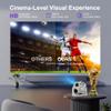 Mini Projector with WiFi & Bluetooth, 1080P 4K Support Smart Projector Portable 180 Rotatable Football Auto Keystone Voice Remote Control, Movie Home Theater Outdoor Bedroom Use view 2
