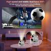 Mini Projector with WiFi & Bluetooth, 1080P 4K Support Smart Projector Portable 180 Rotatable Football Auto Keystone Voice Remote Control, Movie Home Theater Outdoor Bedroom Use view 3