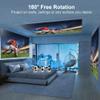Mini Projector with WiFi & Bluetooth, 1080P 4K Support Smart Projector Portable 180 Rotatable Football Auto Keystone Voice Remote Control, Movie Home Theater Outdoor Bedroom Use view 4