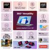 Lenovo IdeaPad 5 2-in-1-2025 - Professional Laptop - Fingerprint Sensor - 16" WUXGA IPS Display - 16GB Memory 1TB SSD - AMD Ryzen 7 8845HS - Windows 11 -Luna Grey, w/2TB USB Drive, W/GaLiMu view 3
