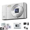 2000s Camera, 2000's Aesthetic Digital Camera, 50MP, Anti-Shake FHD 1080p Compact Camera for Photography, 2.4 Inch LCD Screen,16x Digital Zoom (Silver) view 1