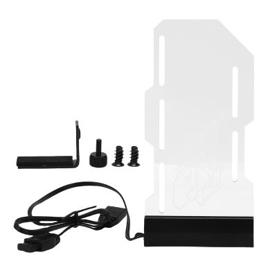 Jectse Graphics Card Brace, RGB GPU Stand Adjustable Height with ARGB Lighting System for Motherboard Sync, Support Bracket Prevents Bending and Sagging, Easy to Install