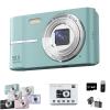 2000s Camera, 2000's Aesthetic Digital Camera, 50MP, Anti-Shake FHD 1080p Compact Camera for Photography, 2.4 Inch LCD Screen,16x Digital Zoom (Green) view 1
