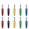 10PCS 4MM Copper Nickel Plated Banana Can be Connect Test Probes for Speaker Amplifier J.10021(5 Colors x 2) view 1