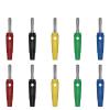 10PCS 4MM Copper Nickel Plated Banana Can be Connect Test Probes for Speaker Amplifier J.10021(5 Colors x 2) view 2