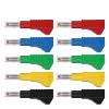 10PCS 4MM Banana Retractable Stackable Solder in line Assembly Test Leads connectors J.10043(5 red 5 Black) view 1