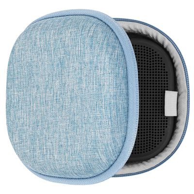 Geekria Shield Speaker Case Compatible with Bose SoundLink Micro II, Replacement Hard Shell Portable Protective Travel Carrying Bag with Cable Storage, Keychain Hook (Blue)