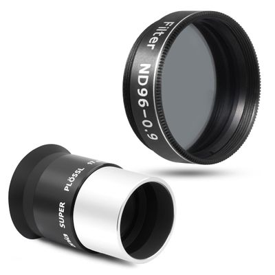 Astromania 1.25" 17mm Super Plossl Telescope Eyepiece - Bundle with - Moon Filter 1.25 inch ND96-0.9