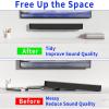 Jectse Thin Speaker Mounting Bracket Shelf with Steel Material, Space Saving Wall Mount for, 22lbs Load, Cable Management (Black) view 4