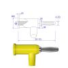 10pcs 4mm Banana Pin Copper Electrical Connector Adaptor Tools Parts J.10027(5 Colors x 2) view 3