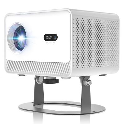 Mini Projector Support 4K with WiFi and Bluetooth, Built-in APPS & Electric Focus, 300 ANSI & Auto Keystone Portable Projector, 200" Screen Compatible with iPhone/Laptop/TV Stick for Bedroom Outdoor