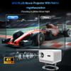 Mini Projector Support 4K with WiFi and Bluetooth, Built-in APPS & Electric Focus, 300 ANSI & Auto Keystone Portable Projector, 200" Screen Compatible with iPhone/Laptop/TV Stick for Bedroom Outdoor view 2