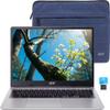 acer Chromebook 315, 15.6" FHD (1920 x 1080) IPS Display Laptop, Intel Celeron N4500, 4GB RAM, 192GB Storage (64GB eMMC + 128GB SD), Webcam, Chrome OS, Sparkly Silver, Protective Sleeve Included view 1