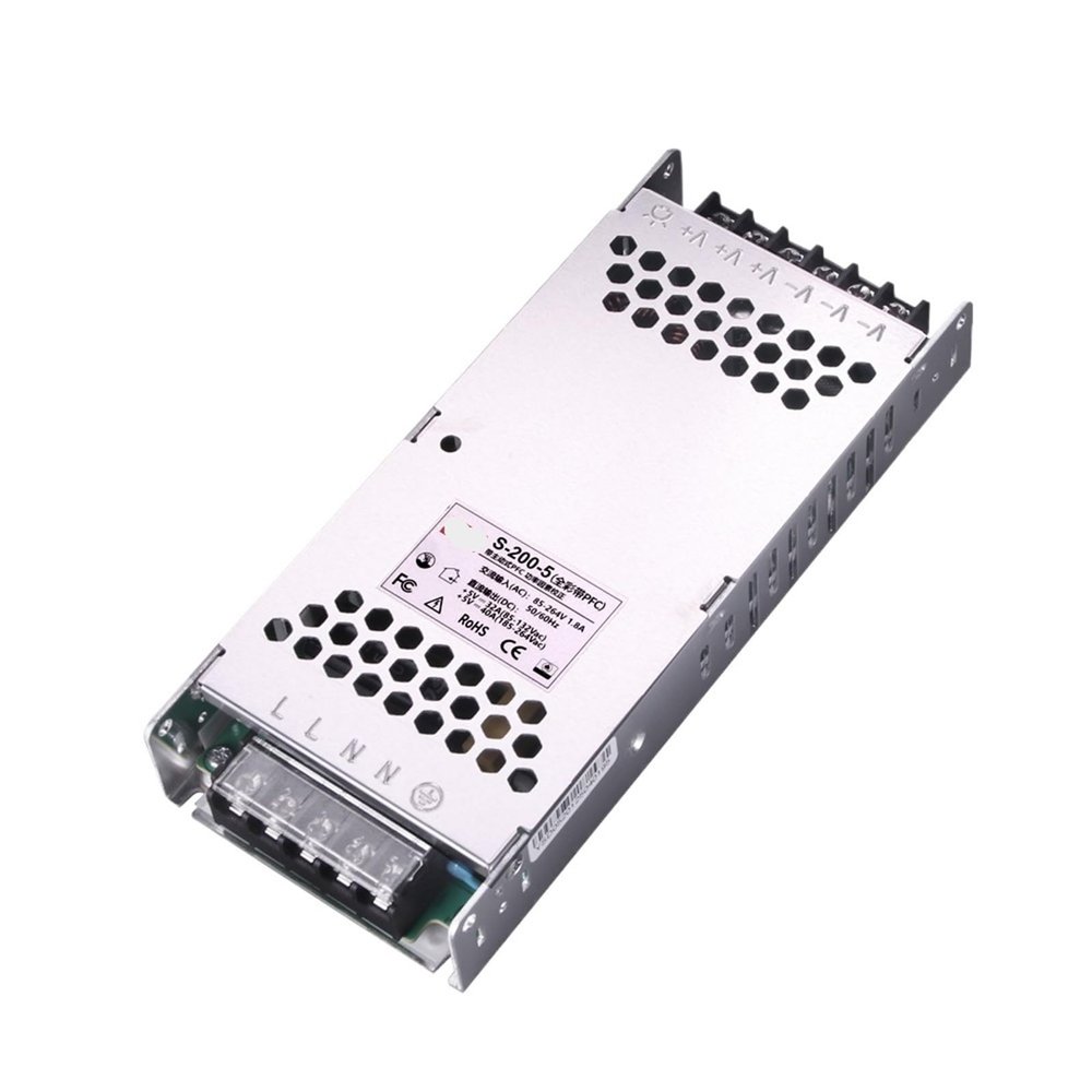 200W 5V 40A Industrial Panel S-200-5 Display Screen 5 Switching Power Supply for Lighting 1Pcs