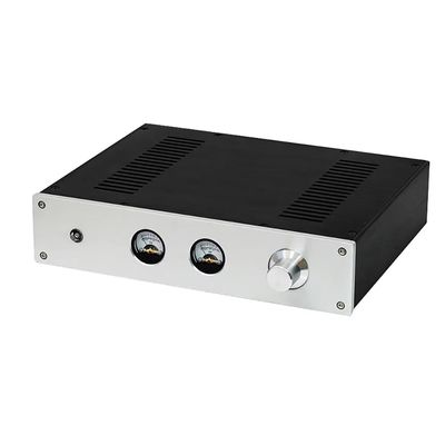 3207 Full Aluminum Chassis with VU Meters  Enclosure for Amplifier, Preamp, DAC, & Headphone Amp