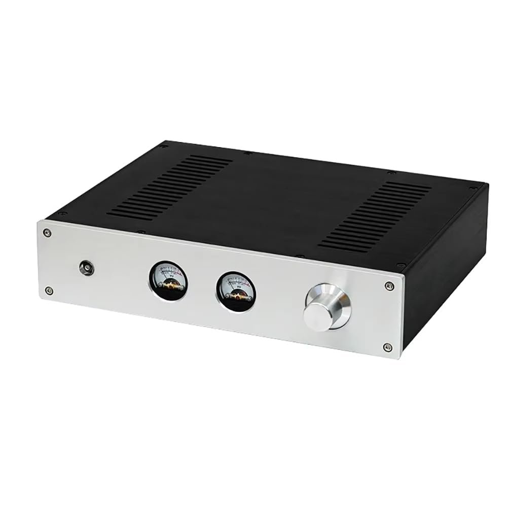 3207 Full Aluminum Chassis with VU Meters  Enclosure for Amplifier, Preamp, DAC, & Headphone Amp