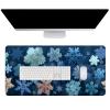 Mouse Pad Gaming Mouse Pad 19.7x39.4in, Compatible with Laser and Optical Mice, Durable Non-Slip Waterproof Base Mause Mat for Office Computer Keyboard & Home Desk Mat (Navy Blue Snowflake) L#L409 view 2