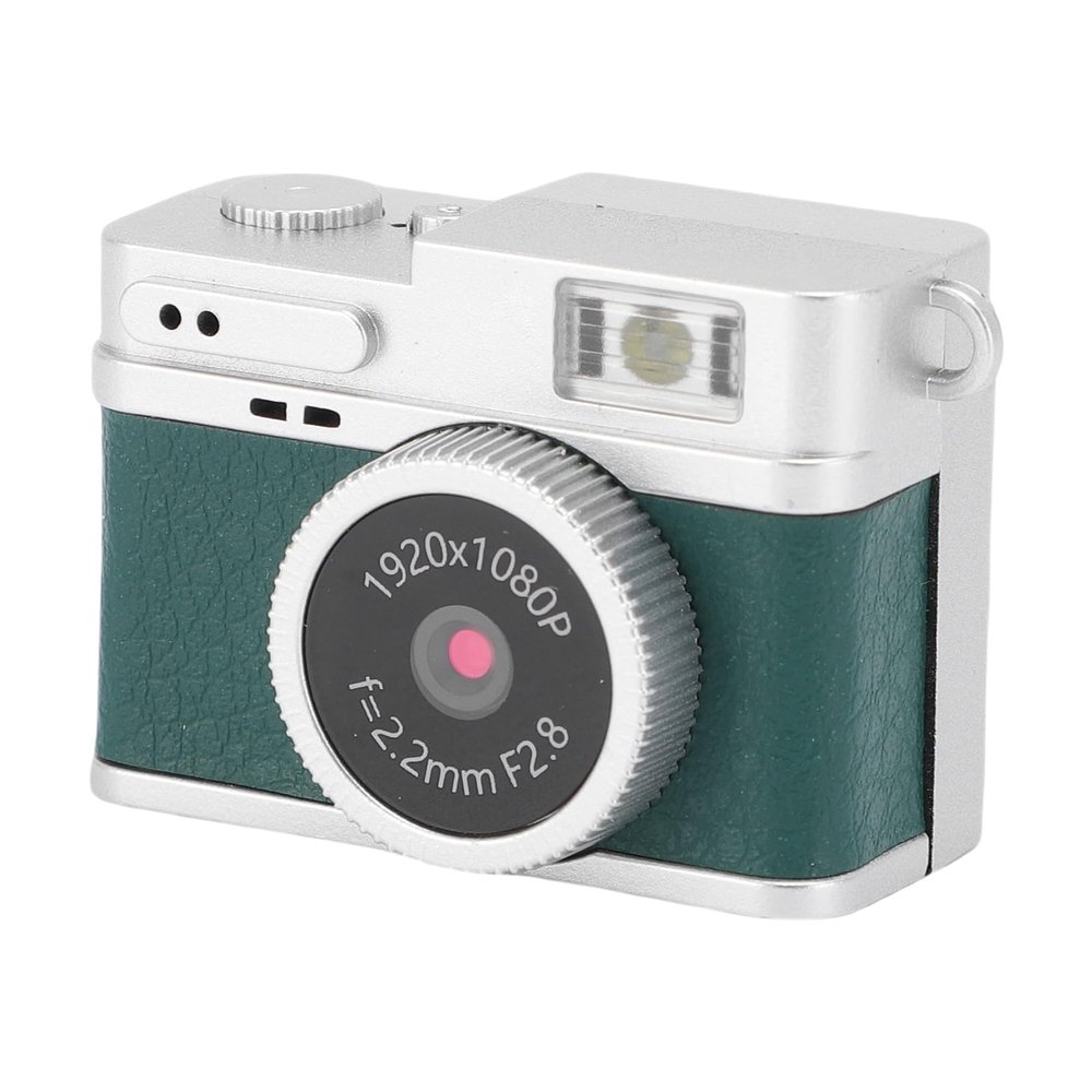 LAISANIM Mini Keychain Camera with 0.96in Screen - 1080P HD Video 2MP Photo,64GB Storage Expandable, Portable Retro Design for Travel Outdoor (Green)