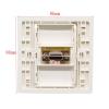 PC VGA Wall Plate Pass-Thru Socket 15-Pin VGA Female Port Connector Adapter view 2