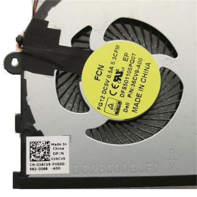 0RVTXY 036CV9 for XPS 15 9550 Precision 5510 Laptop Cooling Fan Cooler Fan Heatsink CN-0RVTXY RVTXY CN-036CV9(GPU Fan CN-036CV9)