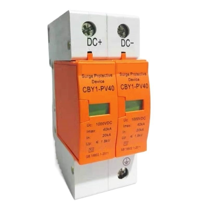 Surge Protective Device SPD DC 500V 800V 1000V 2P DC1000V 20KA~40KA Low-Voltage Arrester House din Rail 2 Poles Protector(800V)