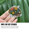 Custom Neuroscience Name Sticker Personalized Floral Brain Surgeon Neuro ICU Nurse Waterproof Die-Cut Vinyl Stickers for Tumbler, Laptop, Water Bottle, Phones, Hardhat, Funny Decor Gifts view 2