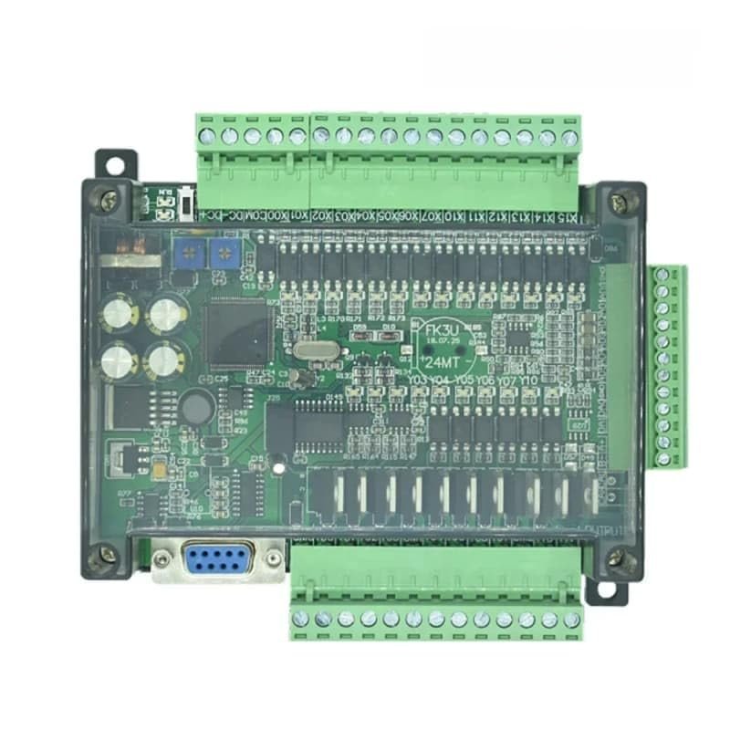 Industrial Controller Board FX3U FX3U-24MR Programmable PLC 14DI/10DO Analog inputs 6AI/2AO RS232 RS485