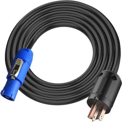11AWG PowerCON Cable,NEMA 5-15p to PowerCON Connector,PowerCON Power Cable 20A 3 Pin PowerCon Input Male Connector Extension Power Wire for Outdoor Stage Light LED Screen-25FT