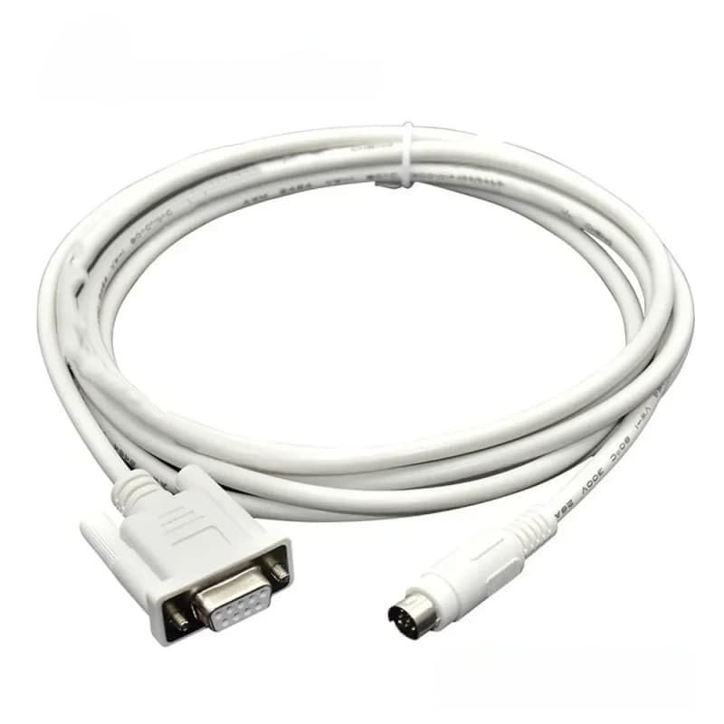 The DVPCAB215 is a PLC Programming Cable (PC-DVP) with an RS232 Serial Port for Downloading. The Data Cable Length is 5m (White).