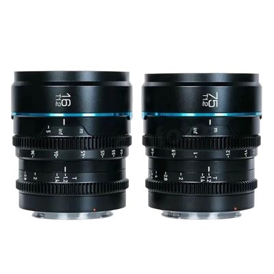 Compatible for Sony E 16mm T1.2 S35 Cine Lens for Super 35mm Cameras X RF MFT M4/3(16mm 75mm Black,M4/3)