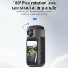 4K Thumb Action Camera, Upgraded Mini Portable Camera with Touchscreen, Wearable Pocket Cam with Magnetic Lanyard, Hands-Free POV Recording, for Motorcycle, Bike, Travel, Pet Walking (White,1080P) view 2
