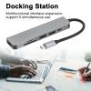 6 in 1 Docking Station, USB C Hub A, Aluminum y Expan Dock with 4K, 87W PD Fast Charging, 5Gbps USB 3.0 Ports, Compatible with Type C Lap and Computers view 3