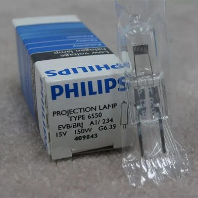 1PC NEW For Philips 6550 Projector Lamp (TYPE EVB/BRJ, G6.35, 15V150W, Microscope Halogen)