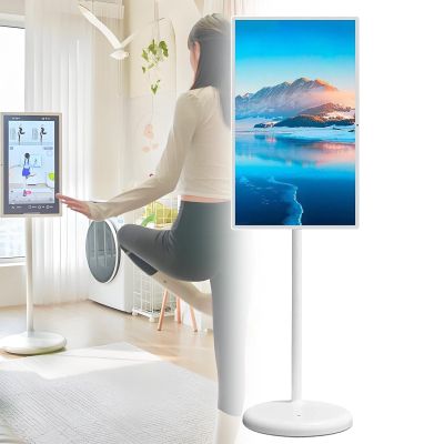 Portable Touchscreen Monitor, 27-Inch Smart Mobile Tv, 360 Rotating And Scrolling, Equipped With Remote Control,Supports Wireless Screen Mirroring, Suitable For Home And Outdoor Use 8+128GB