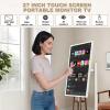 Portable Touchscreen Monitor, 27-Inch Smart Mobile Tv, 360 Rotating And Scrolling, Equipped With Remote Control,Supports Wireless Screen Mirroring, Suitable For Home And Outdoor Use 8+128GB view 2