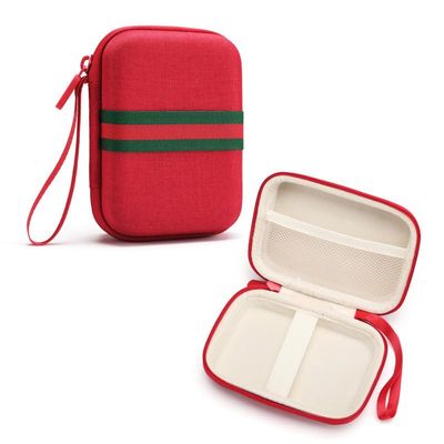 Mini Mobile Hard Disk Power Supply u Disk u Shield Earphone Storage Box Multi-Function Data Cable Package Digital Storage Finishing Package (red)