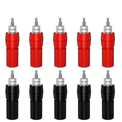 10PCS 4MM Banana Socket Binding Post Nut Banana Jack Electrical Connector Terminal Q.50008