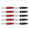 10PCS 4MM Copper Banana High Current Insulated Shrouded Stackable Soldering Connector for Speaker Amplifier Q.10020(5 red 5 Black) view 2