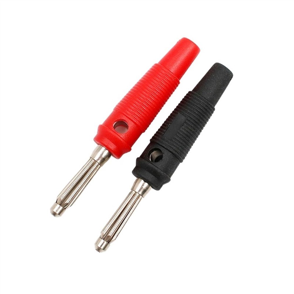10pcs 4mm Banana High Current Insulated Shrouded Stackable Connector Screw Connection Banana Connectors