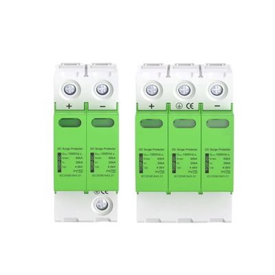 1PCS 1000V DC Surge Protective Device (SPD) 2P 3P 20KA-40KA Voltage Protector and Lightning Arrester for PV Systems(3P)