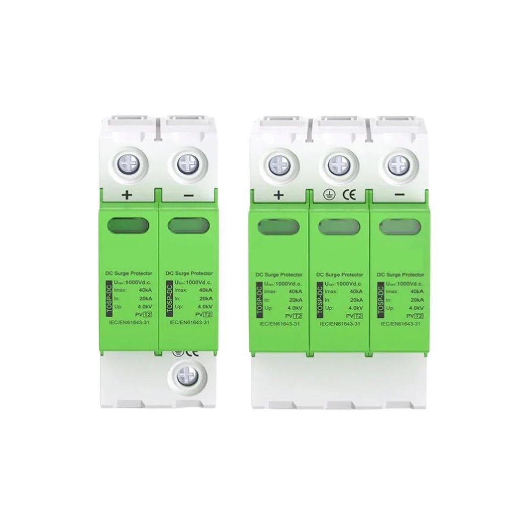 1PCS 1000V DC Surge Protective Device (SPD) 2P 3P 20KA-40KA Voltage Protector and Lightning Arrester for PV Systems(3P)