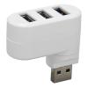 ciciglow 90 Degree Rotatable USB Hub, Portable Data Hub USB3.0x1, USB2.0x2, Supports Hot Plugging 3 Port USB 3.0 for Laptop PC Computer (White) view 3