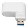 ciciglow 90 Degree Rotatable USB Hub, Portable Data Hub USB3.0x1, USB2.0x2, Supports Hot Plugging 3 Port USB 3.0 for Laptop PC Computer (White) view 4