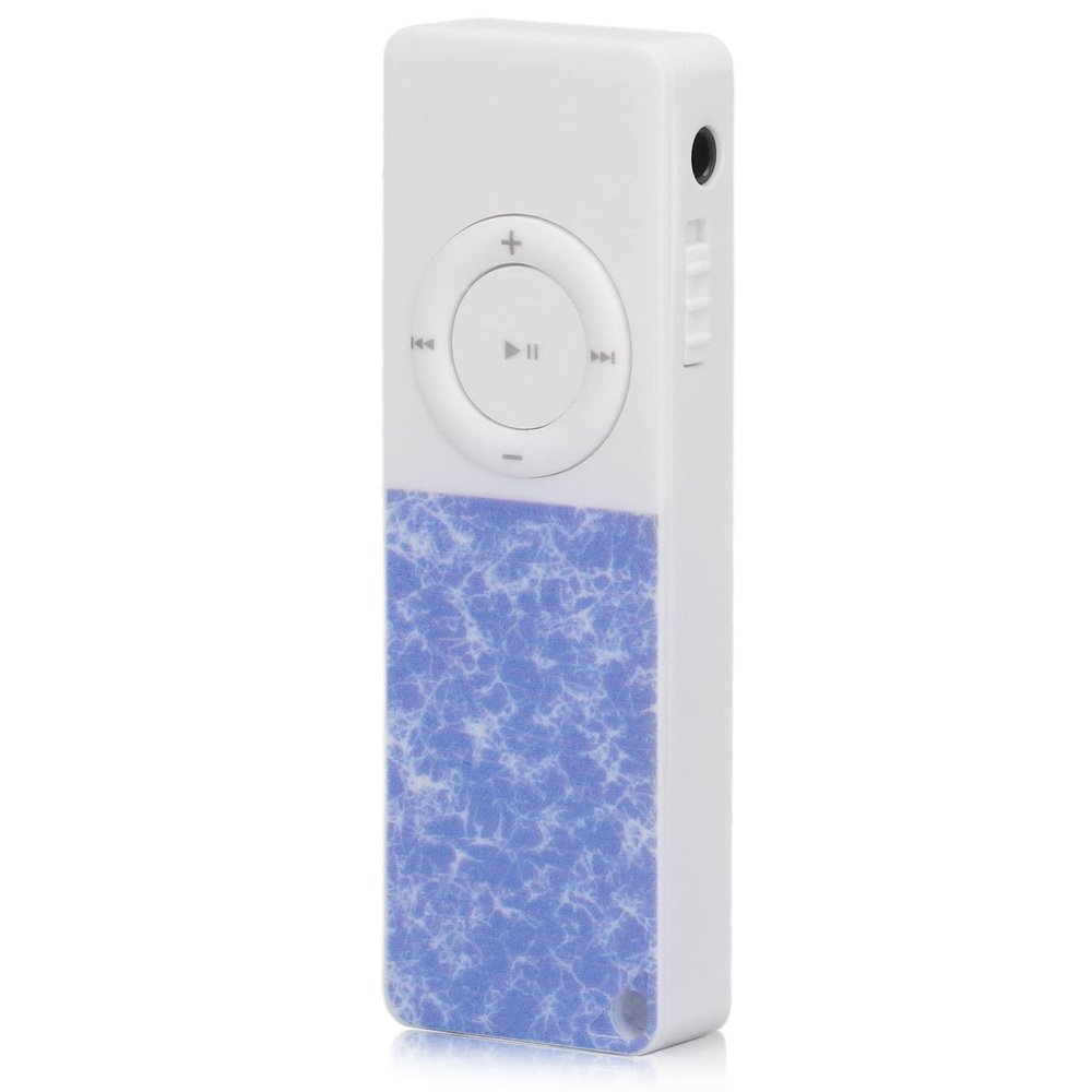 CHICIRIS Mini MP3 Player Slim and Portable for Easy Carry Supports Memory Card Expansion Up to 64GB (Blue)