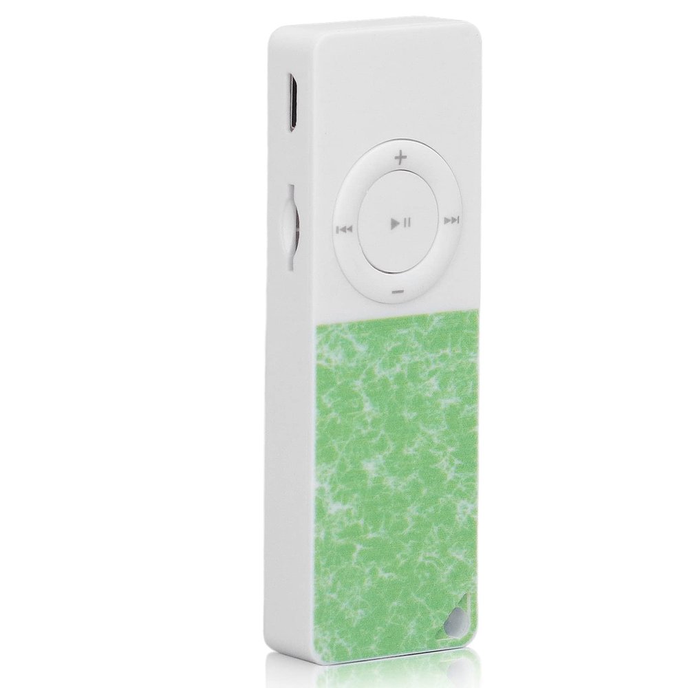 CHICIRIS Mini MP3 Player Slim and Portable for Easy Carry Supports Memory Card Expansion Up to 64GB (Green)