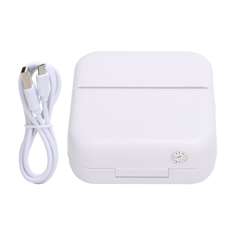Fydun Mini Pocket Printer, Inkless Wireless Bletooth Portable Printer, Portabl Less Thermal Paper for Photo Label MemoGreen Memo (Pink)