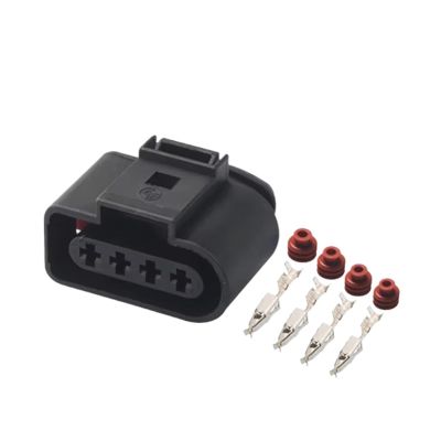 5/10/20/50 Sets 4 Pin 3.5MM Plug 1J0973724 for Automotive Coil Extension Adapter Electrical Wire Connector(20 Sets 4p Female)